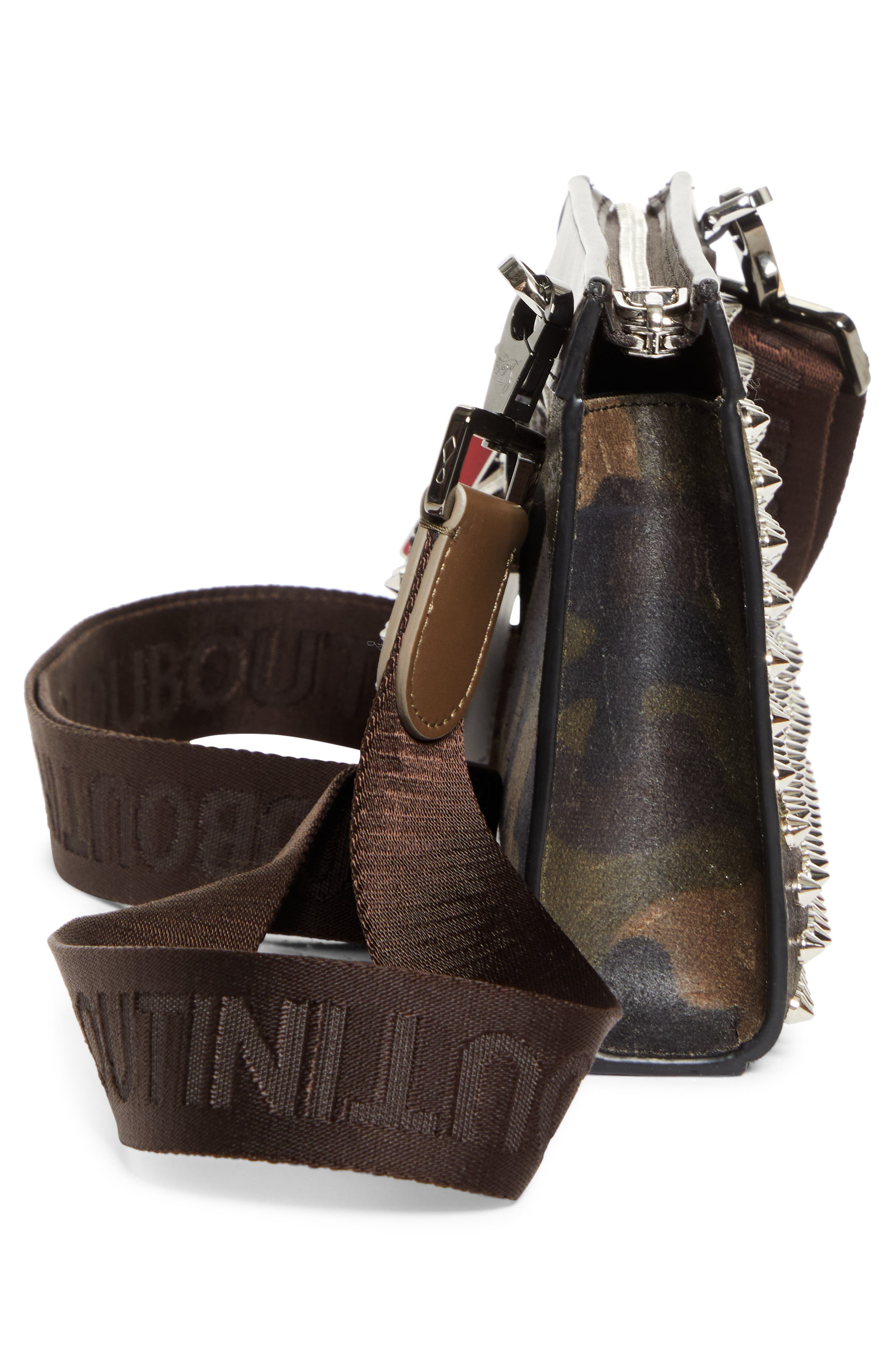 Christian Louboutin Funky Camo Crossbody Bag in Cafe/Green/Gun Metal at Nordstrom - 5