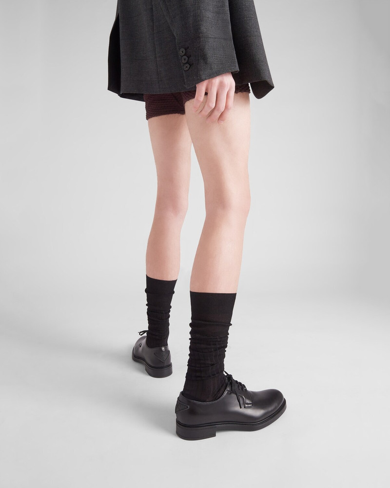 Prada Brushed leather lace-ups outlook