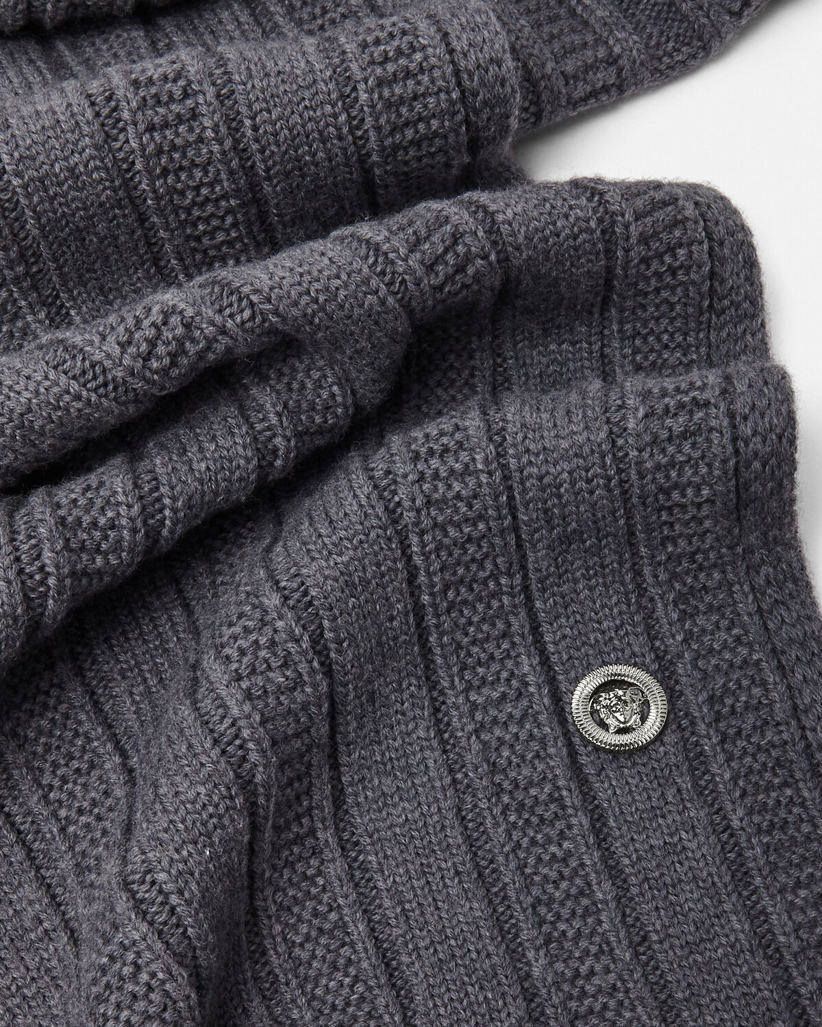 Medusa Ribbed Knit Scarf - 2