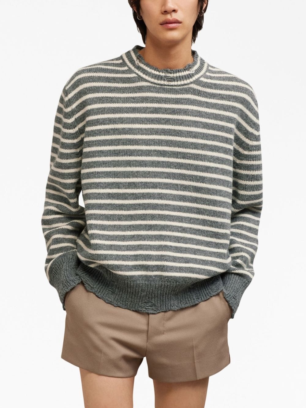 striped wool jumper - 4