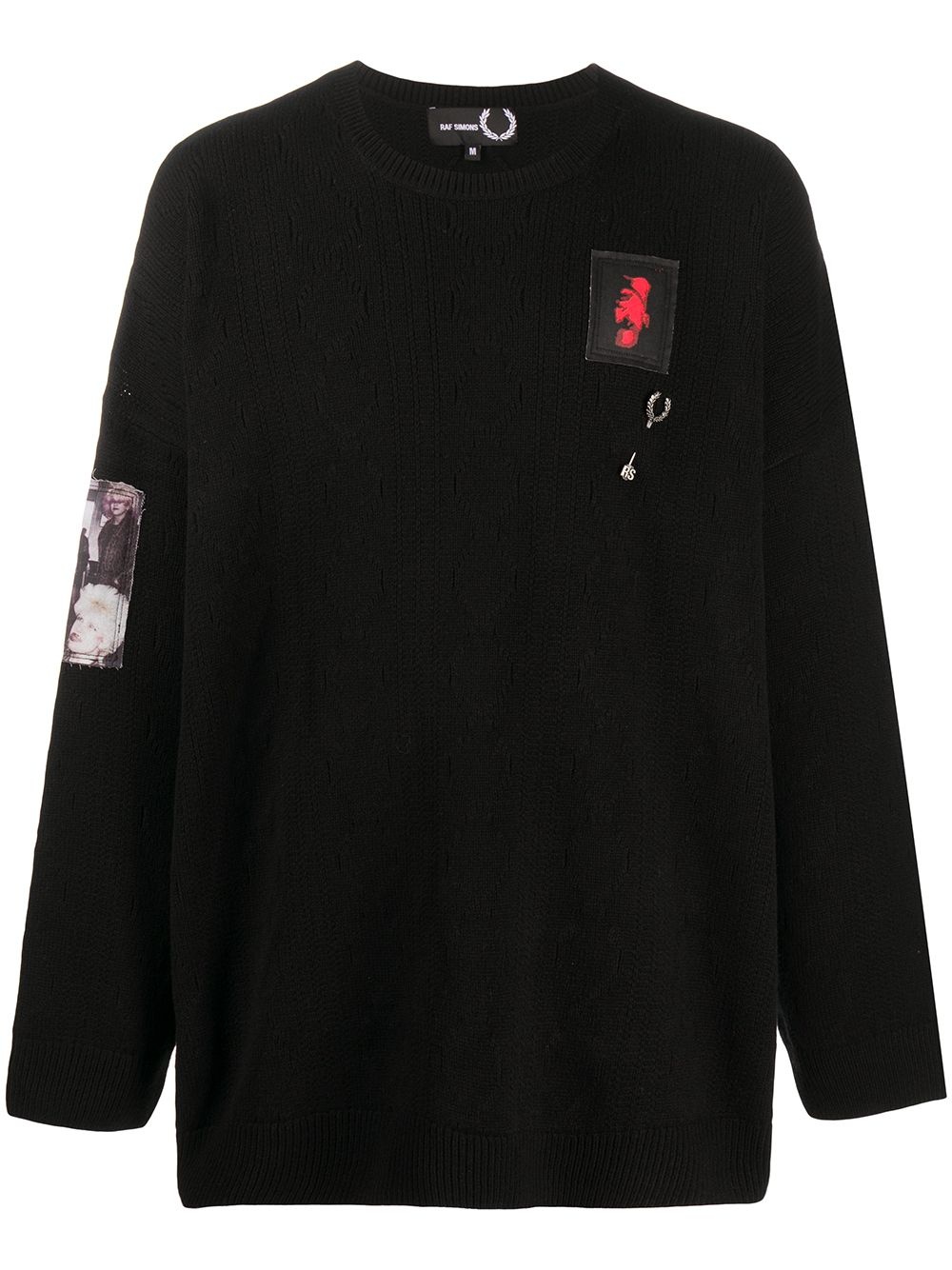 oversized patch detail jumper - 1