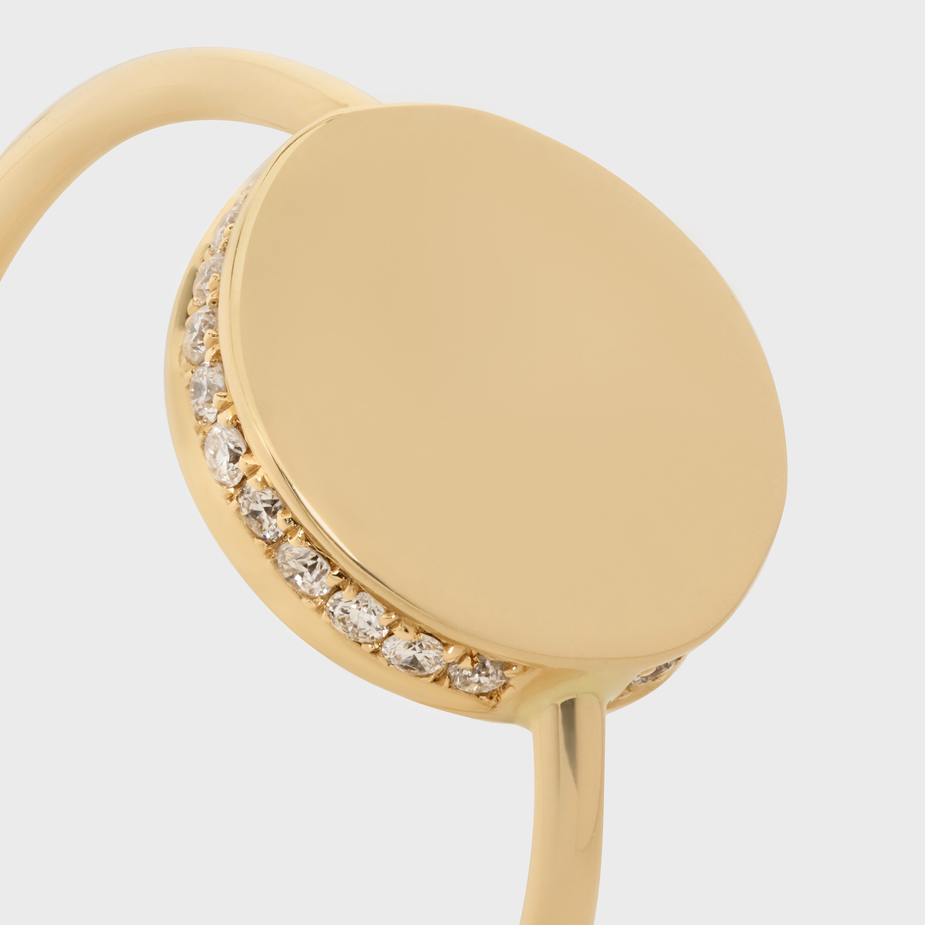 Medaille Celine Ring in Yellow Gold and Diamonds - 4