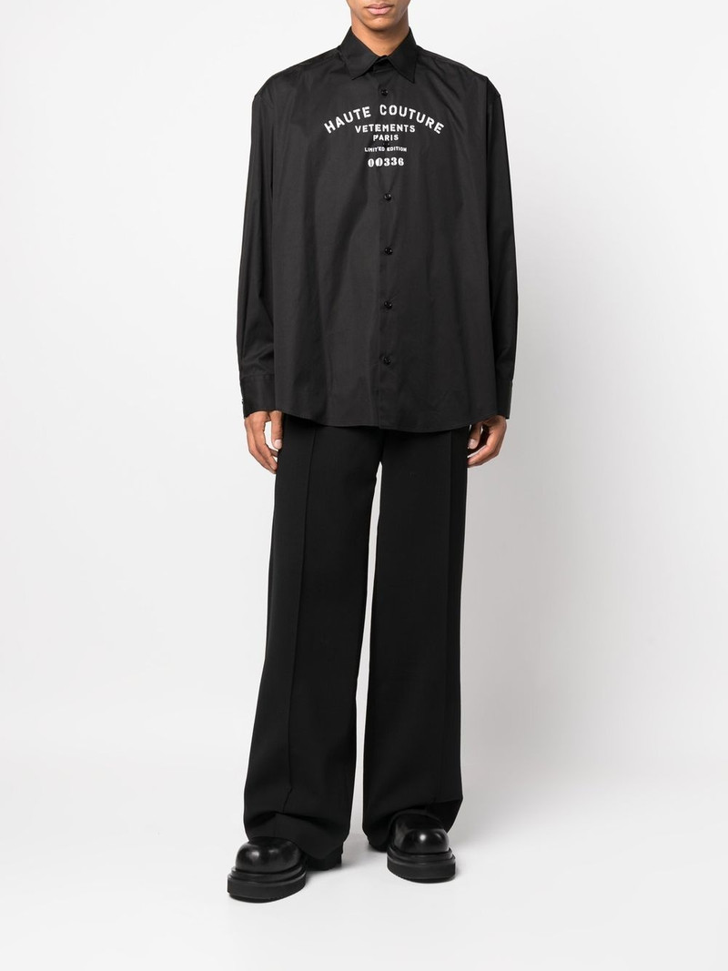 VETEMENTS wide-leg tailored trousers outlook