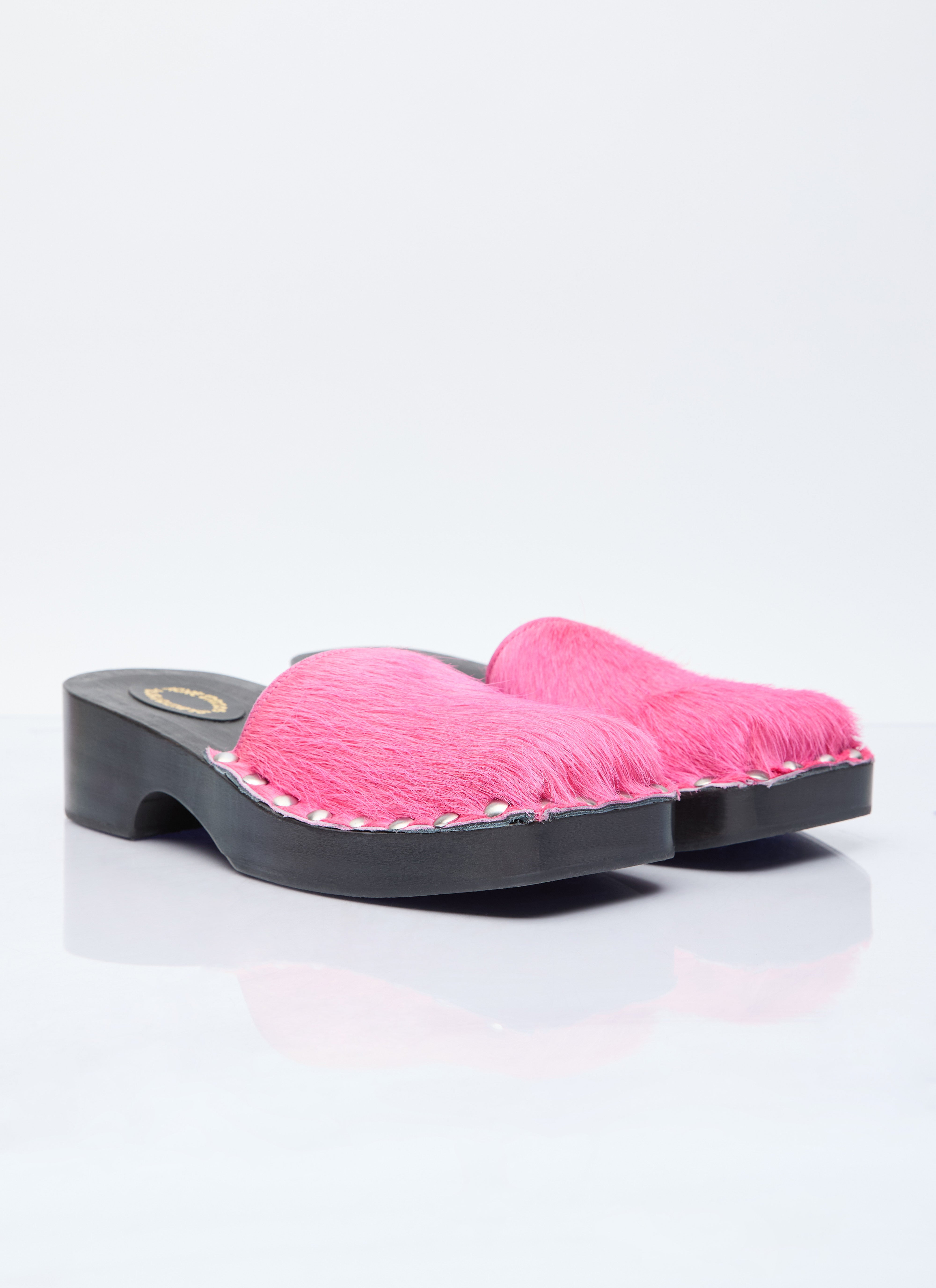 Acne Studios Women Hairy Wood Clogs - 3