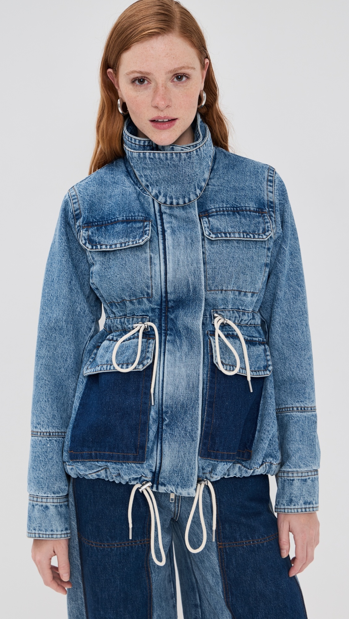 Cropped Flated Military Jacket - 6