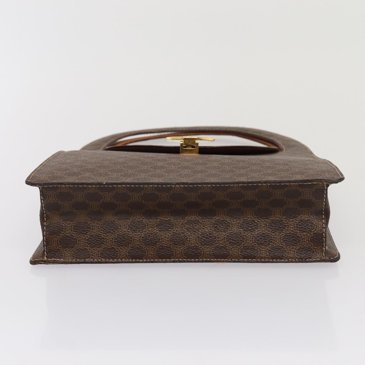 CELINE Macadam Canvas Hand Bag Pvc Leather Brown - 5