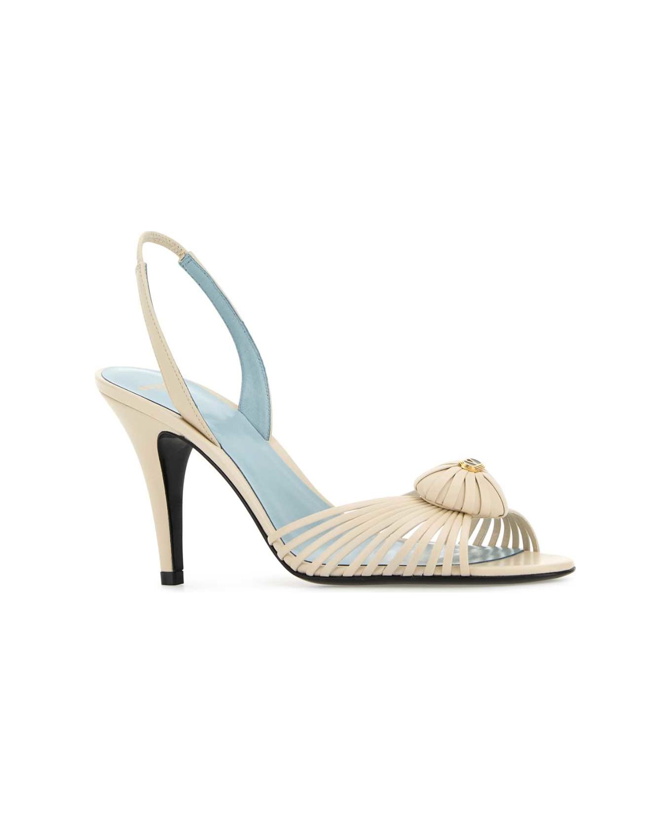 Ivory Leather Royal Sandals - 2