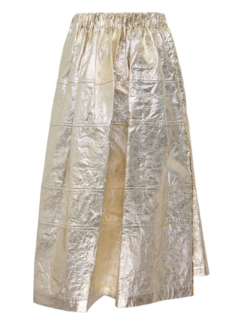 foiled-finish midi skirt - 2