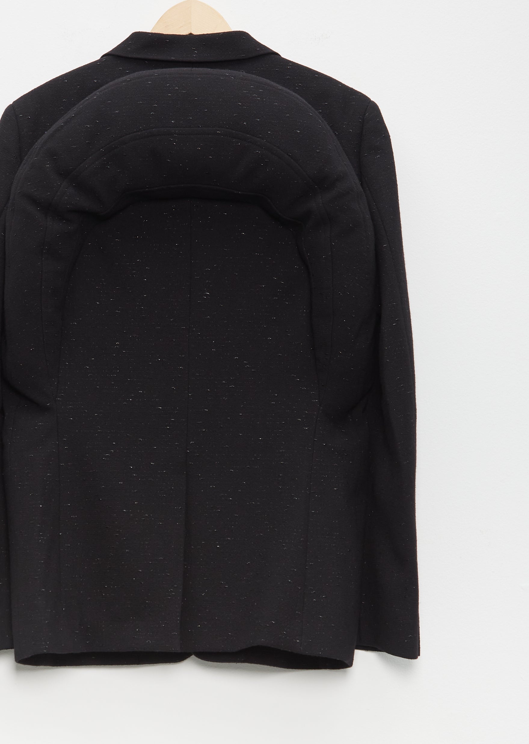 Wool Gabardine Crescent Yoke Blazer - 4