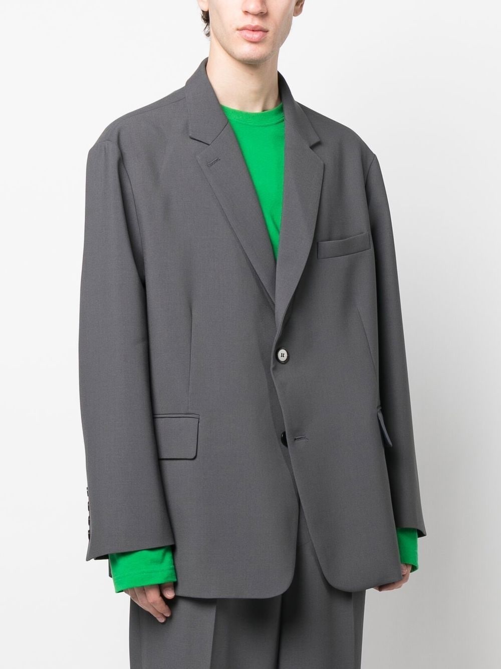 boxy single-breasted blazer - 3
