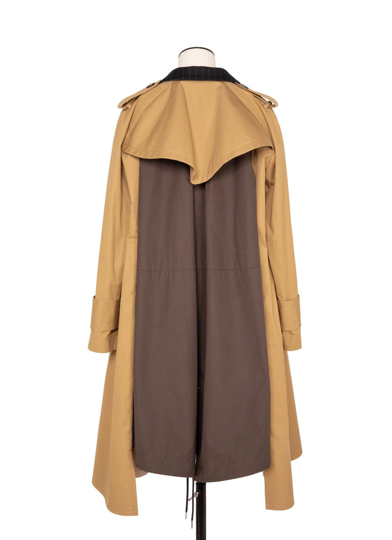 Chalk Stripe x Cotton Coating Coat 4