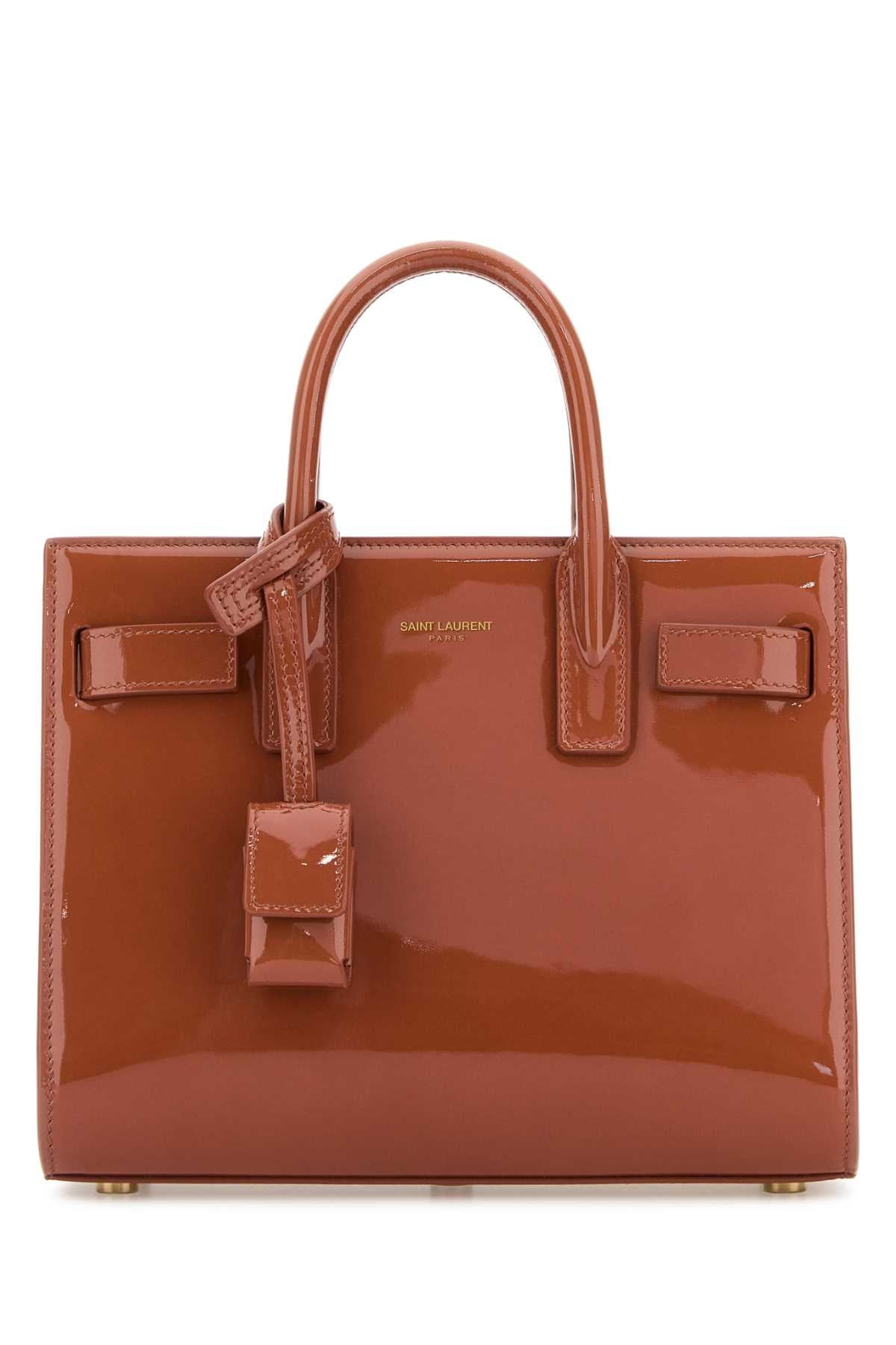 Saint Laurent Women Brick Leather Nano Sac De Jour Handbag - 1