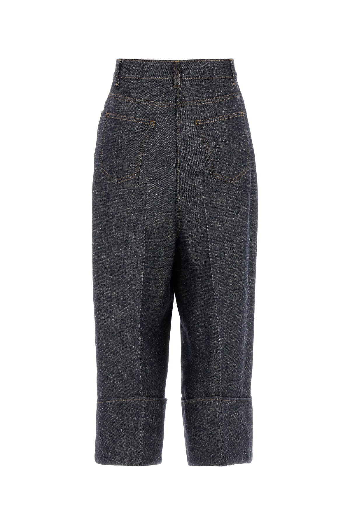 Givenchy Women Denim Blue Linen Blend Palazzo Pant - 2