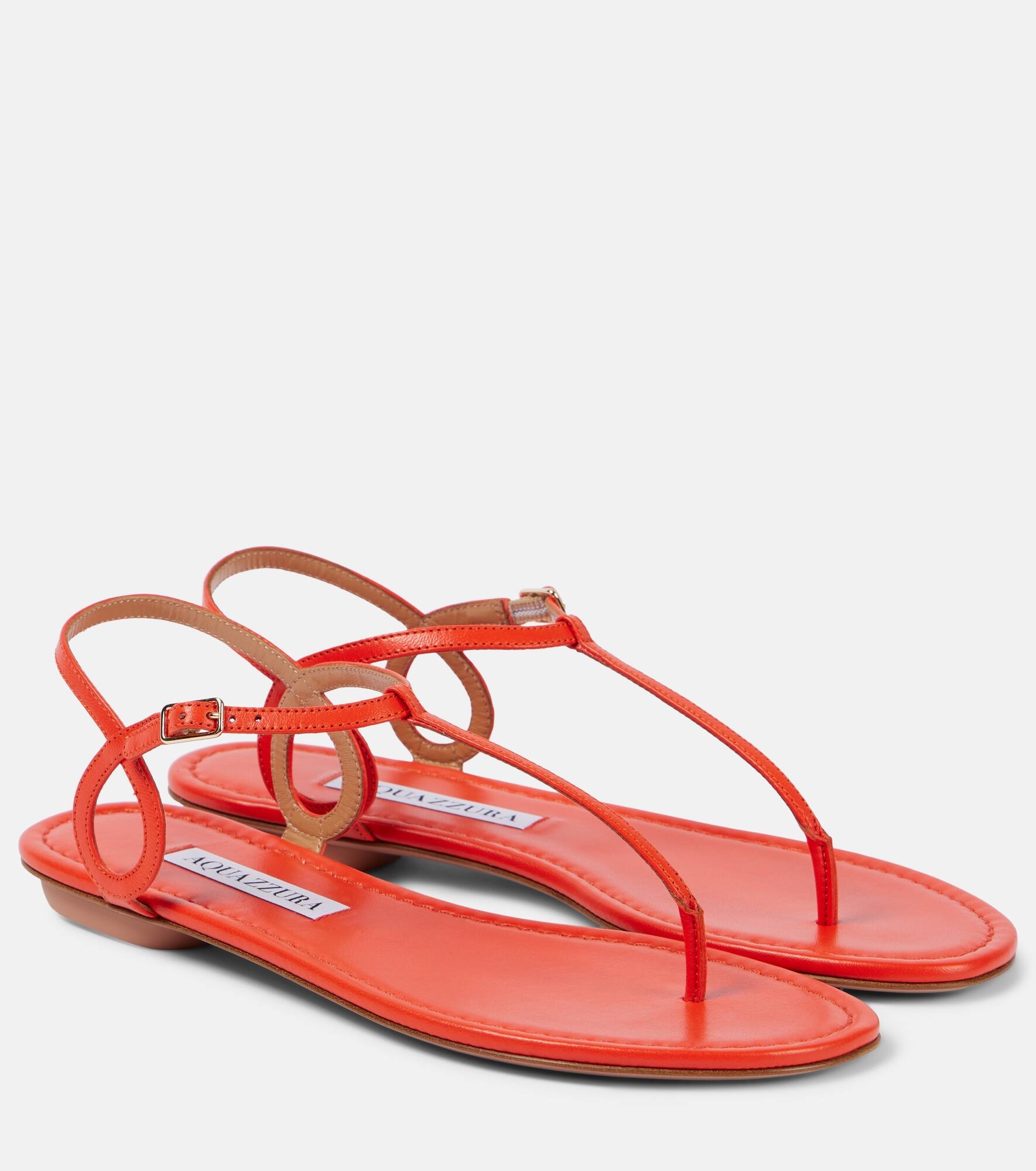 Almost Bare leather thong sandals - 1