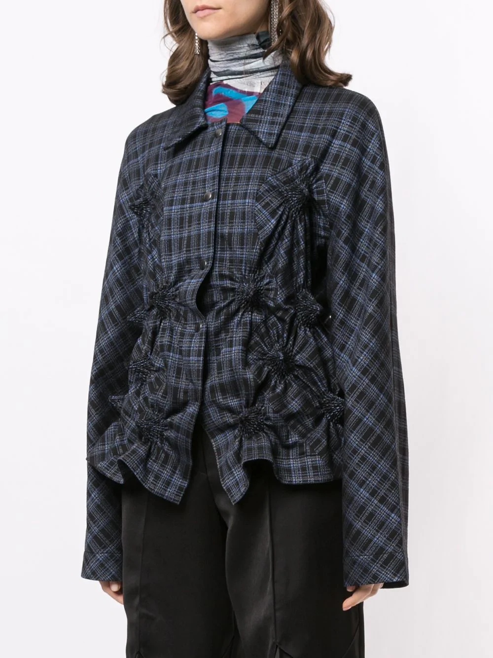 plaid check jacket - 3