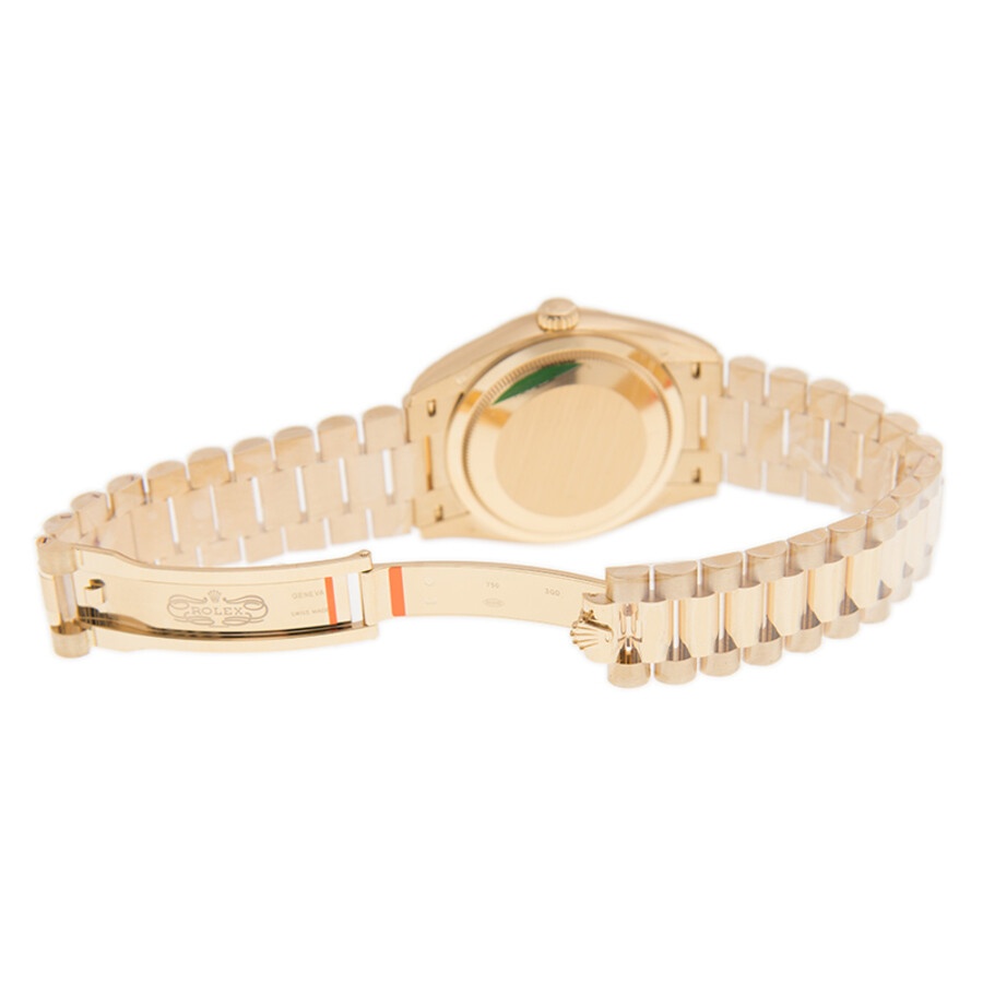Rolex Day-Date Yellow Gold Dark-Grey Diamond Automatic Chronometer Ladies Watch 128238-0022 - 6