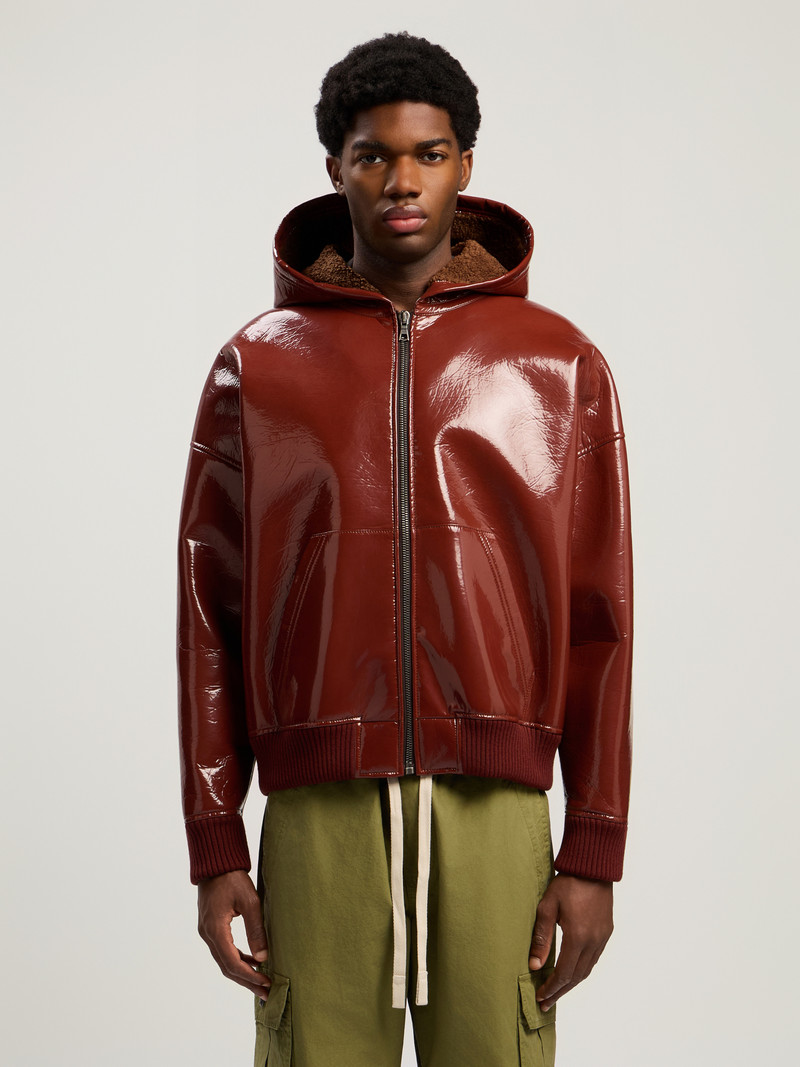 Curved Logo Vinyl Bomber 3