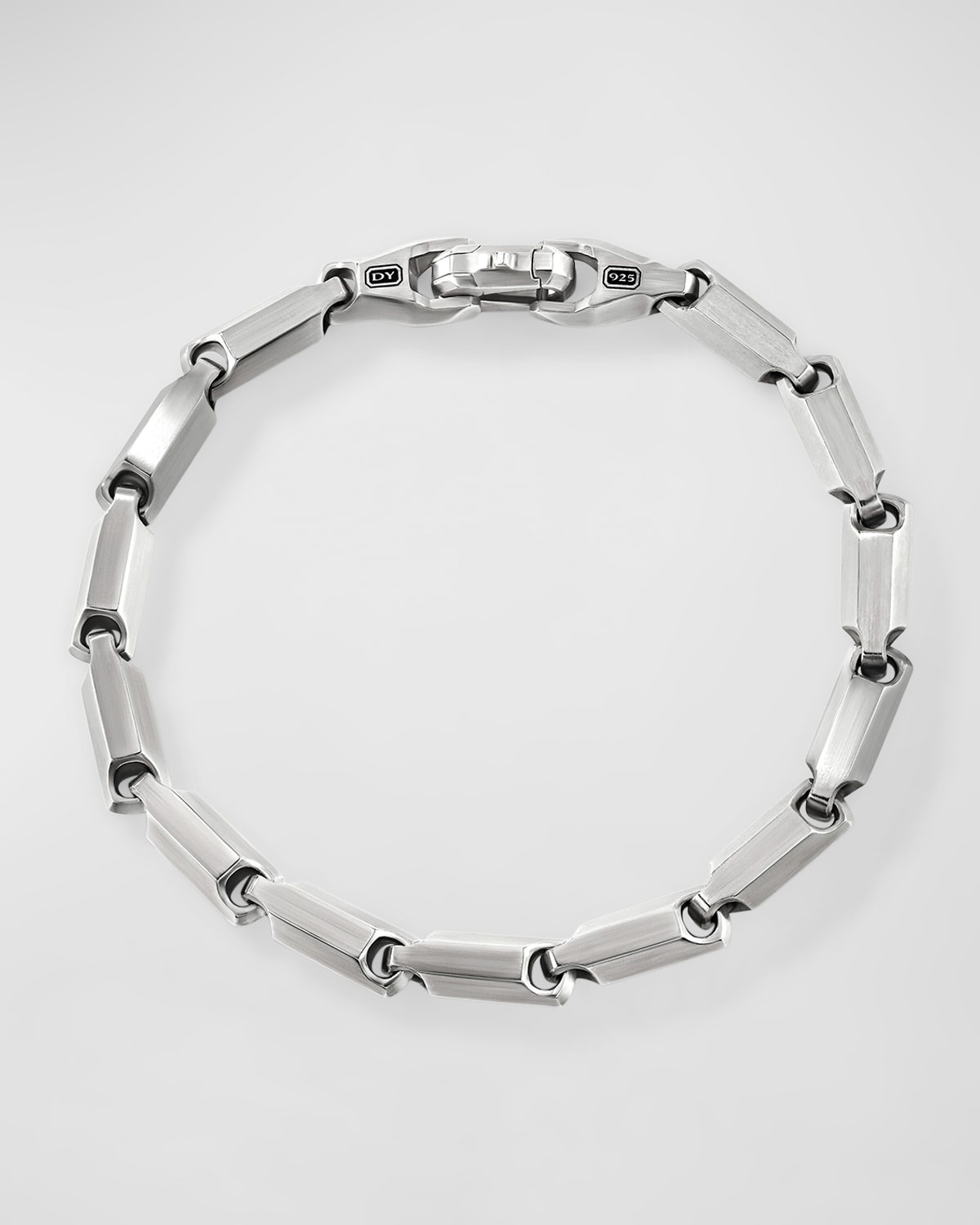 Men's Faceted Chain Link Bracelet in Silver, 3mm - 3
