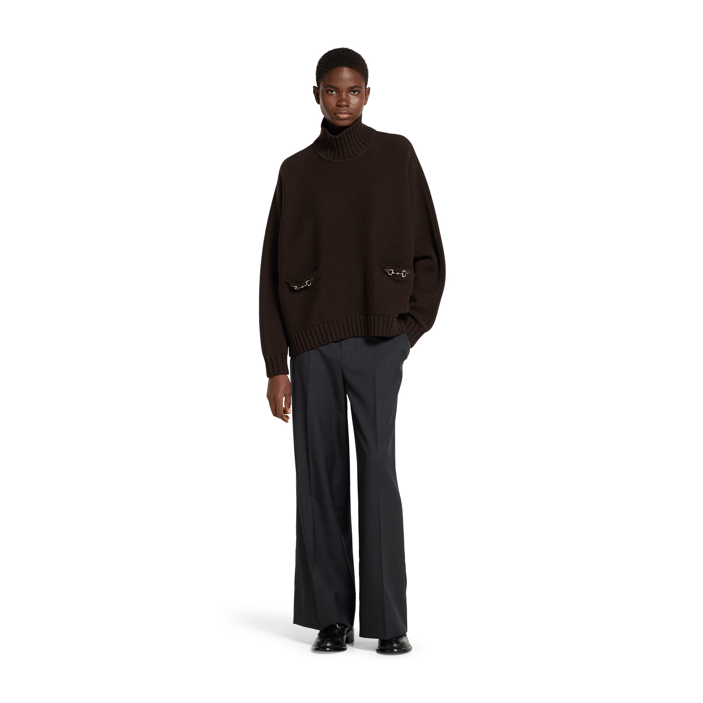 Wool cashmere sweater with Horsebit - 2