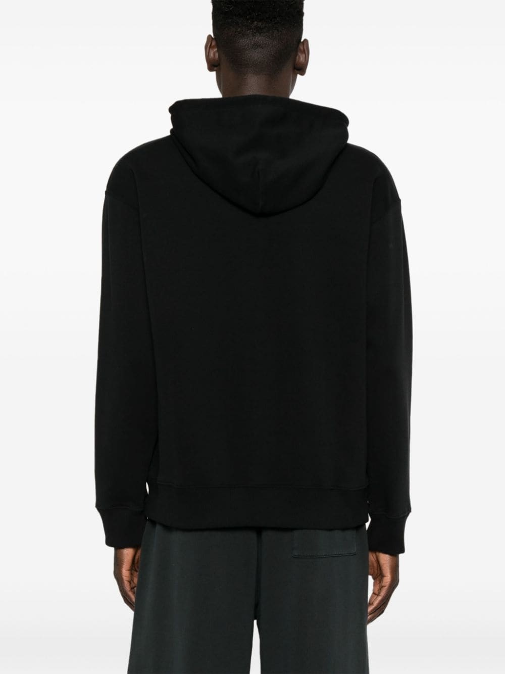 numbers-motif jersey hoodie - 4