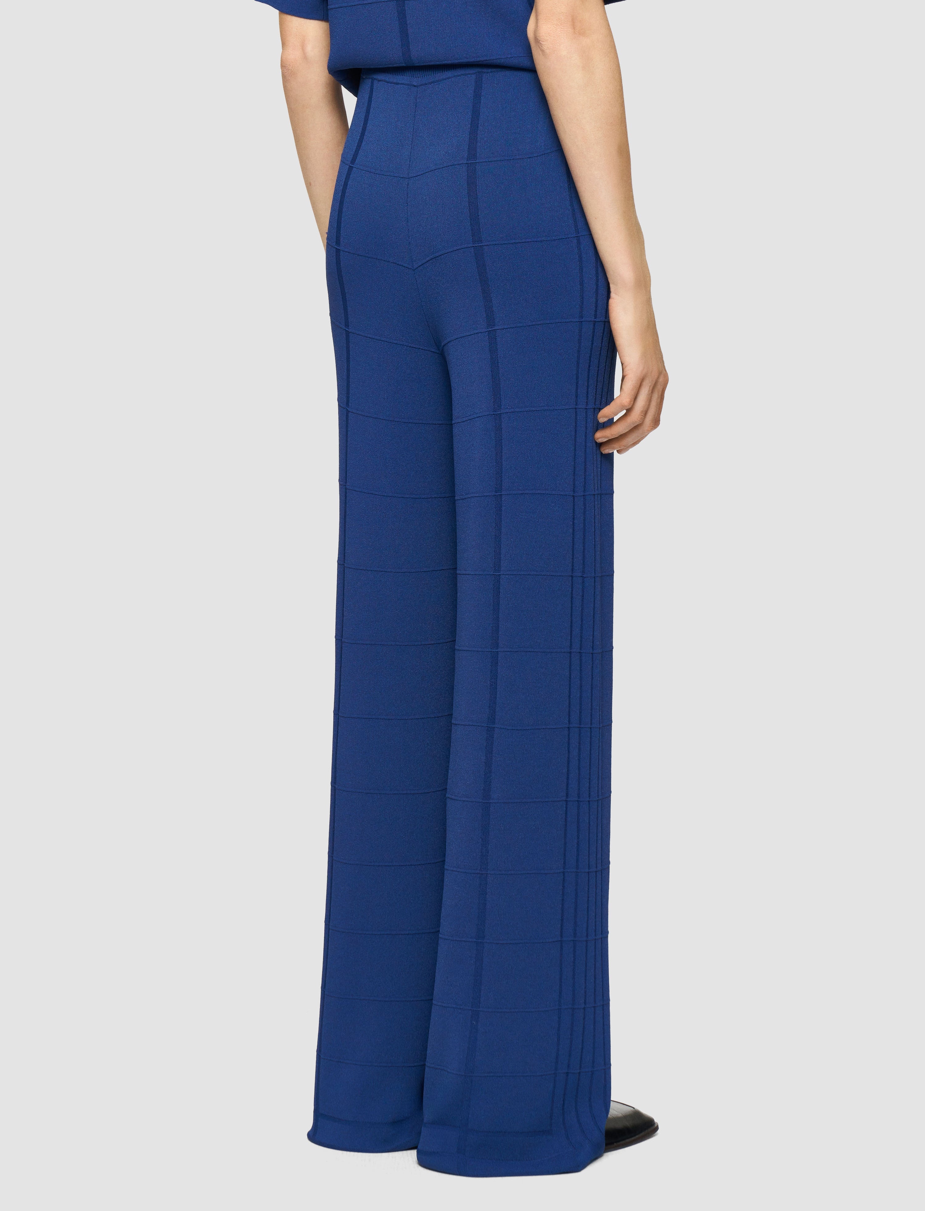 Viscose Grid Knit Trousers - 3
