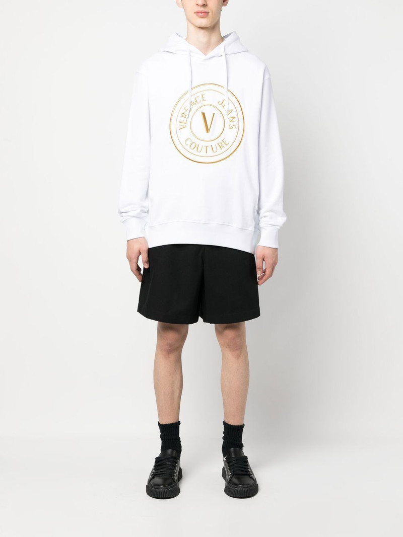 VERSACE JEANS COUTURE logo-print cotton hoodie outlook