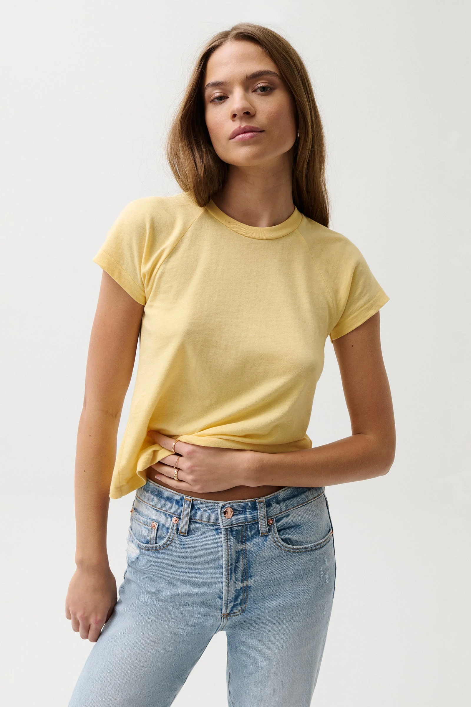 RYN BABY TEE - LIGHT TURMERIC - 1