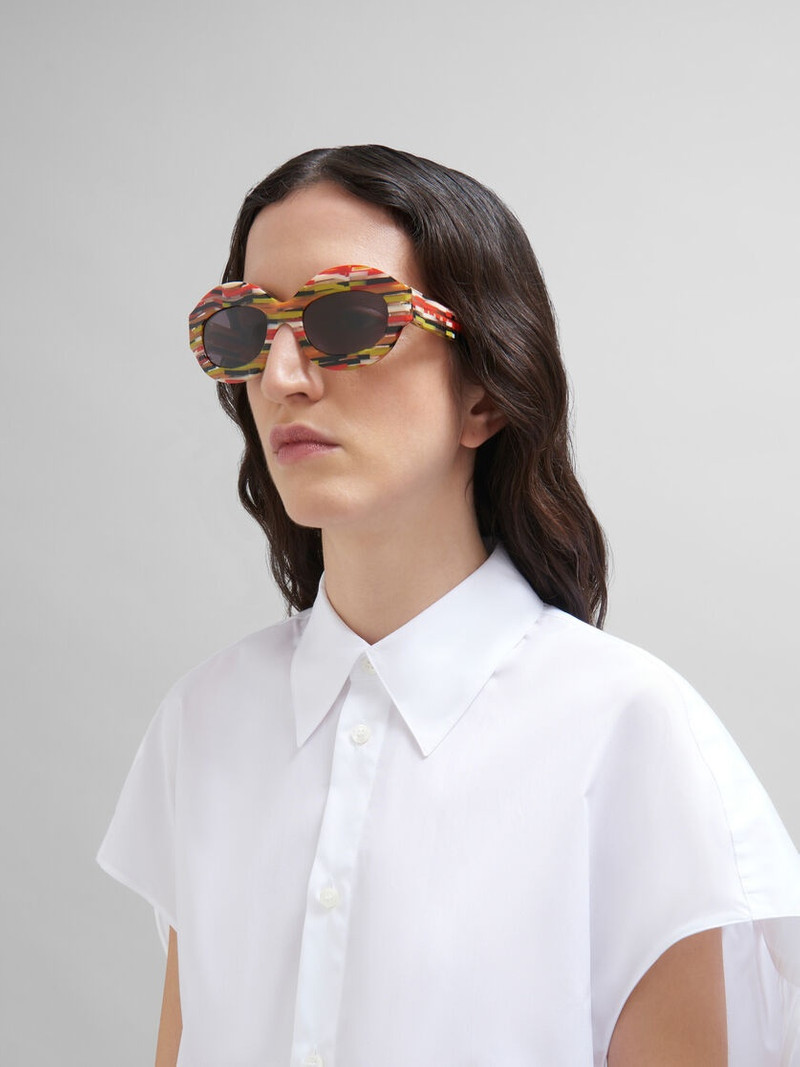 Marni SPACEY STRIPEY IK KIL CENOTE SUNGLASSES outlook