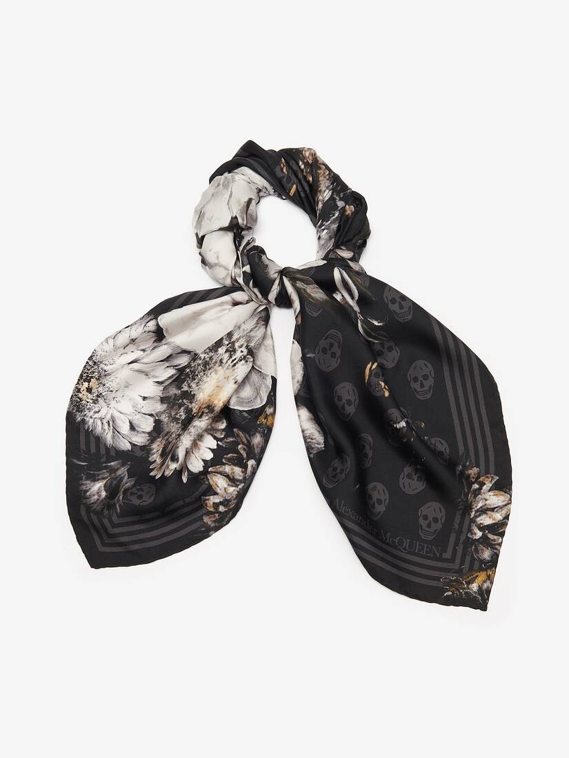 Women's Chiaroscuro Biker Foulard in Black/ivory - 2