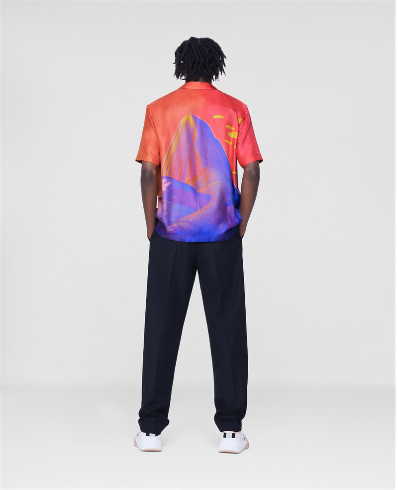 Fantasia Landscape Print Silk Shirt 5