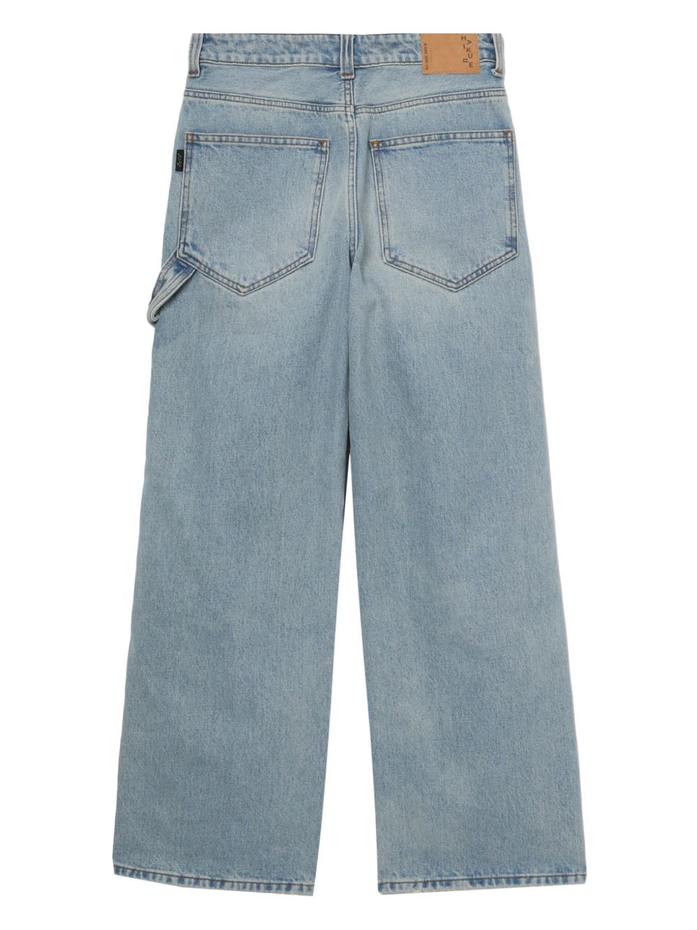 high-waisted straight-leg trousers - 6