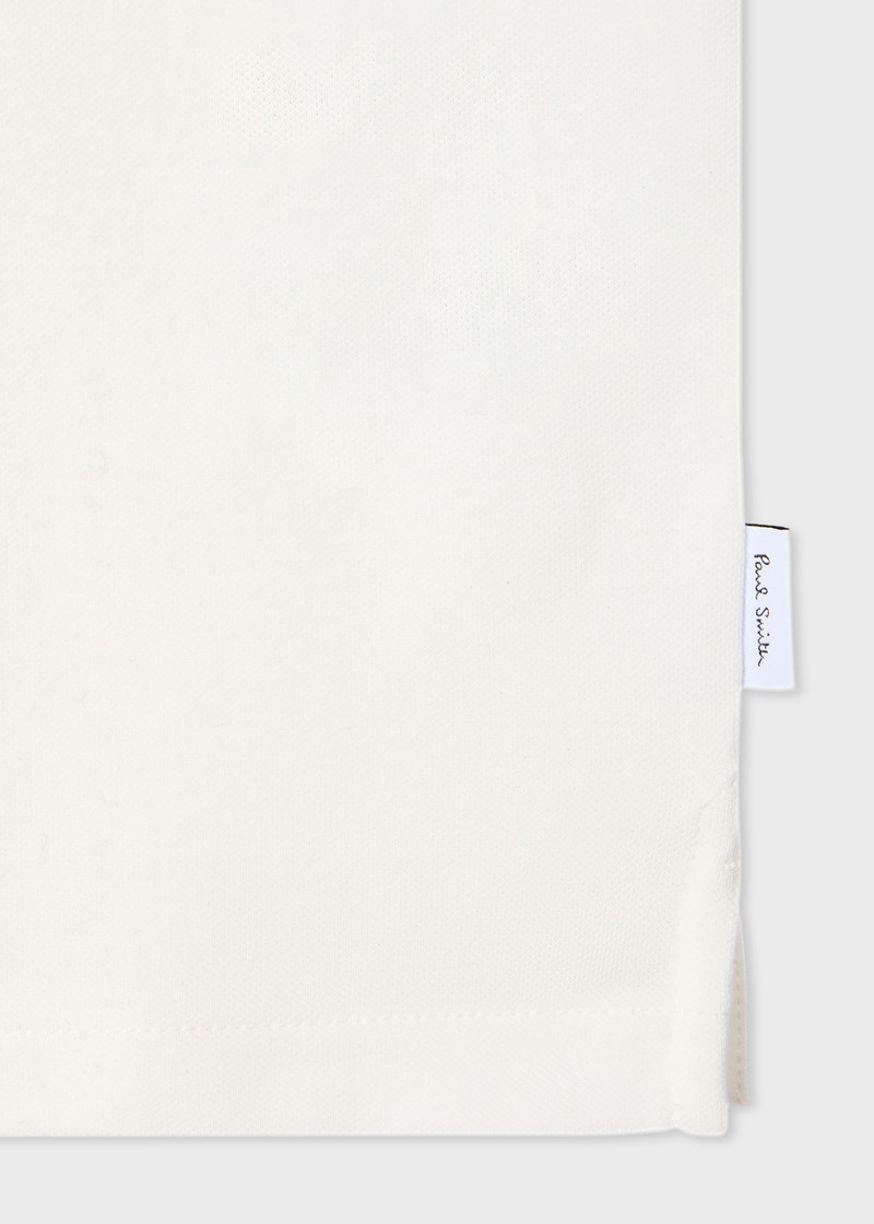 Paul Smith White Contrast Tipping Zip Polo Shirt outlook