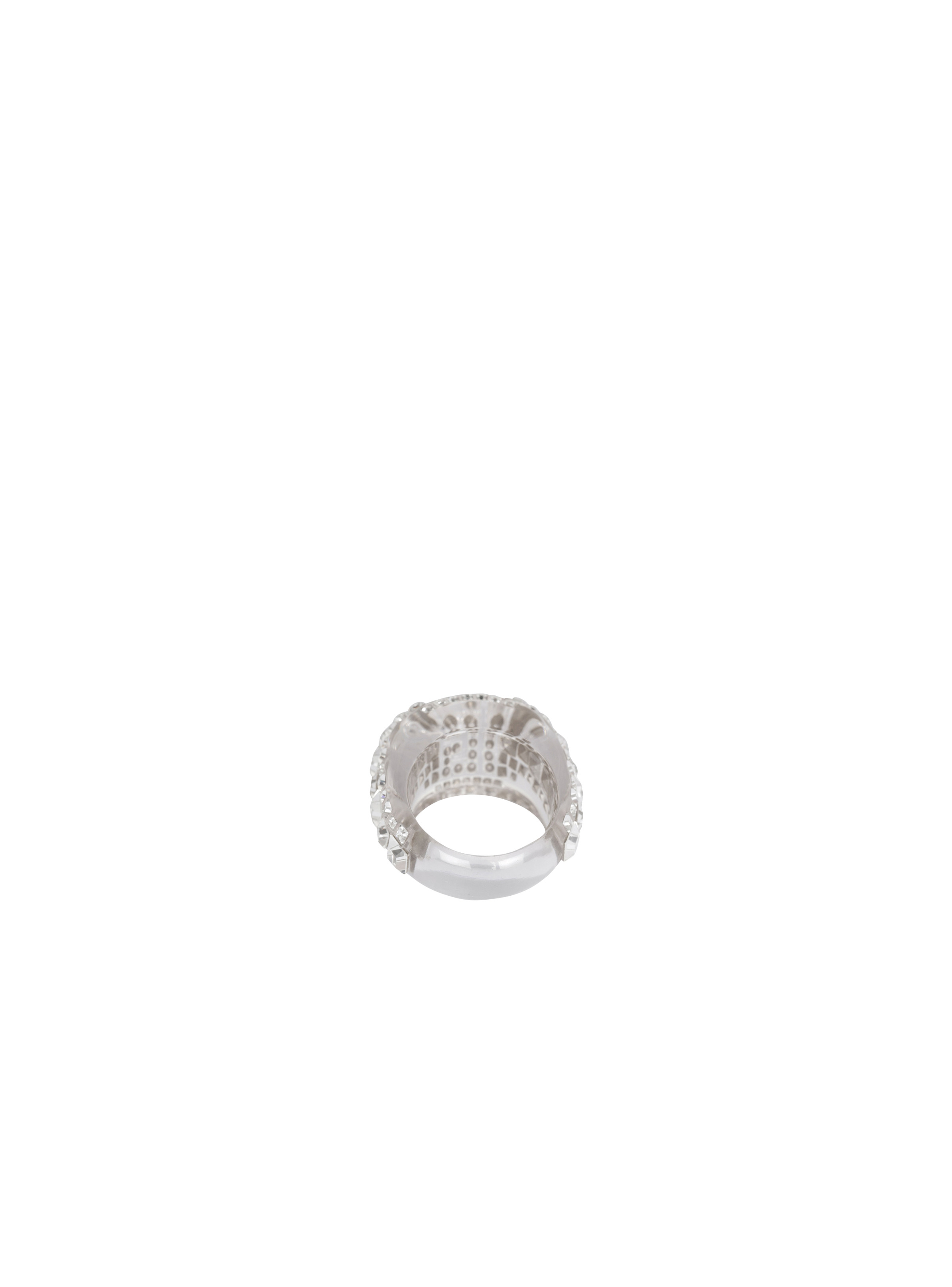Clear rhinestone ring - 4