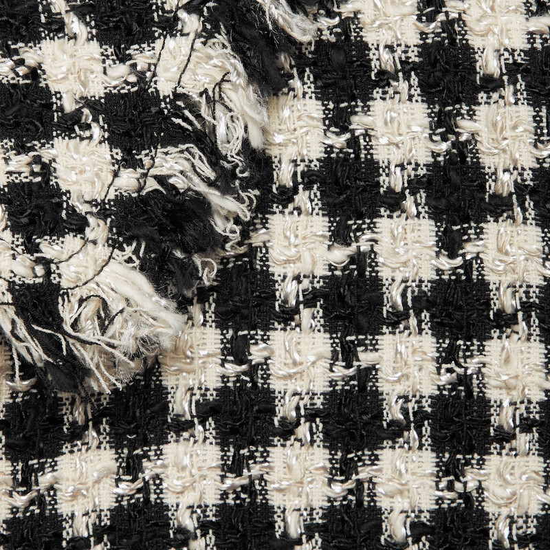 Gingham cotton tweed bomber jacket 4