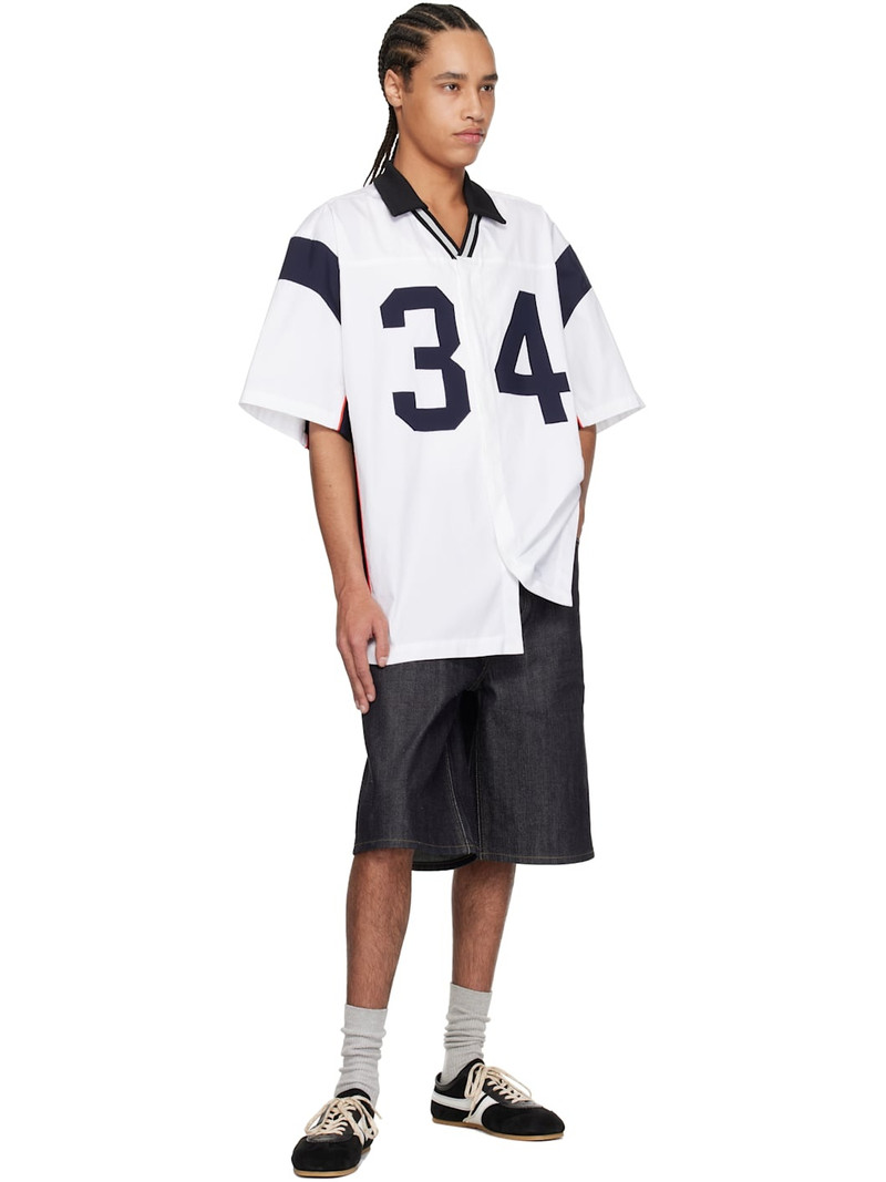 Ambush White & Navy Sports Designed Shirt outlook