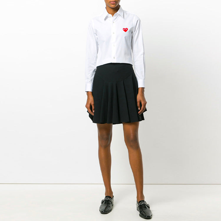 (WMNS) COMME des GARCONS PLAY Shirt Red Emblem 'White' AZ-B001-051-2 - 3