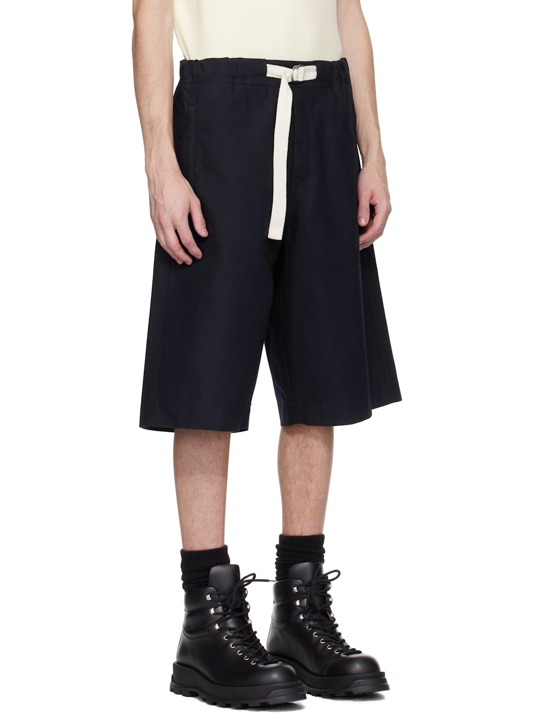 Navy Organic Cotton Bermuda Shorts - 2