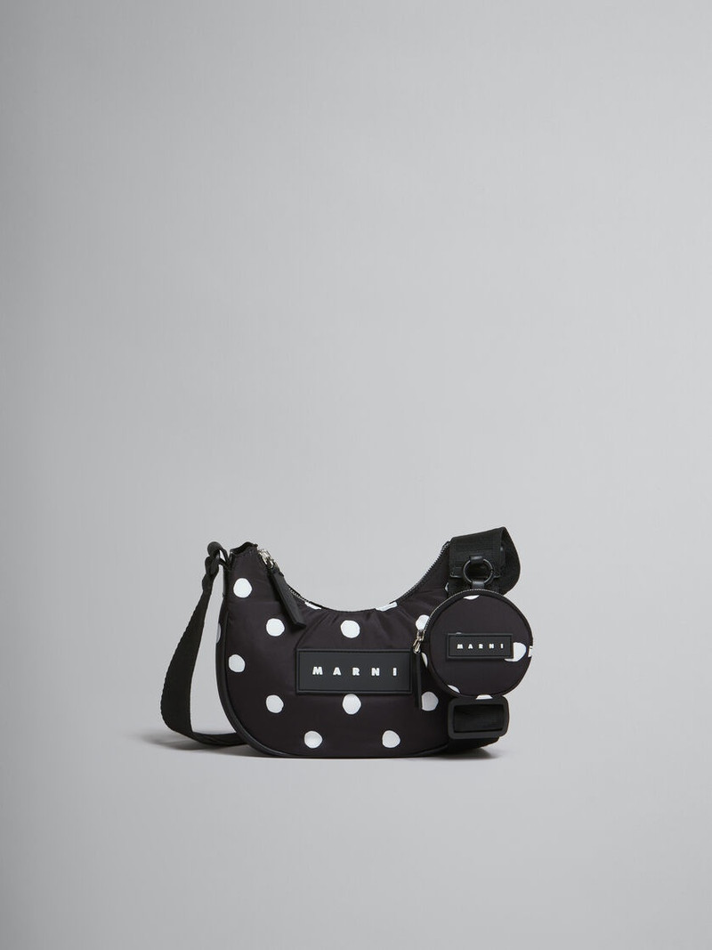 BLACK POLKA-DOT PUFF HOBO SMALL BAG 1