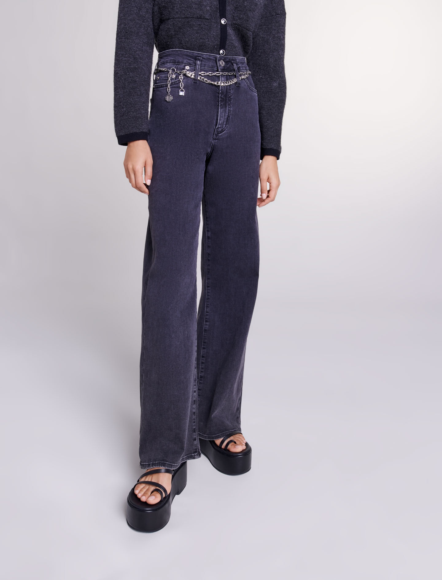 Black belted baggy jeans - 6