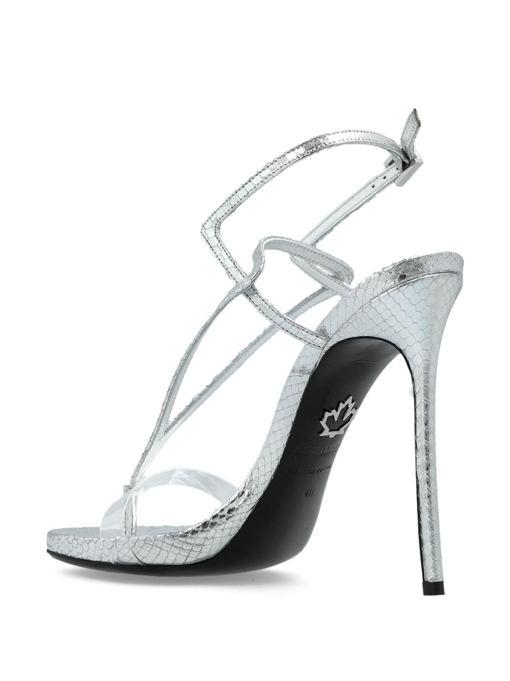 140mm leather heeled sandals - 3