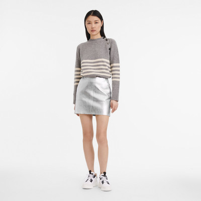 Longchamp Mini skirt Silver - Leather outlook