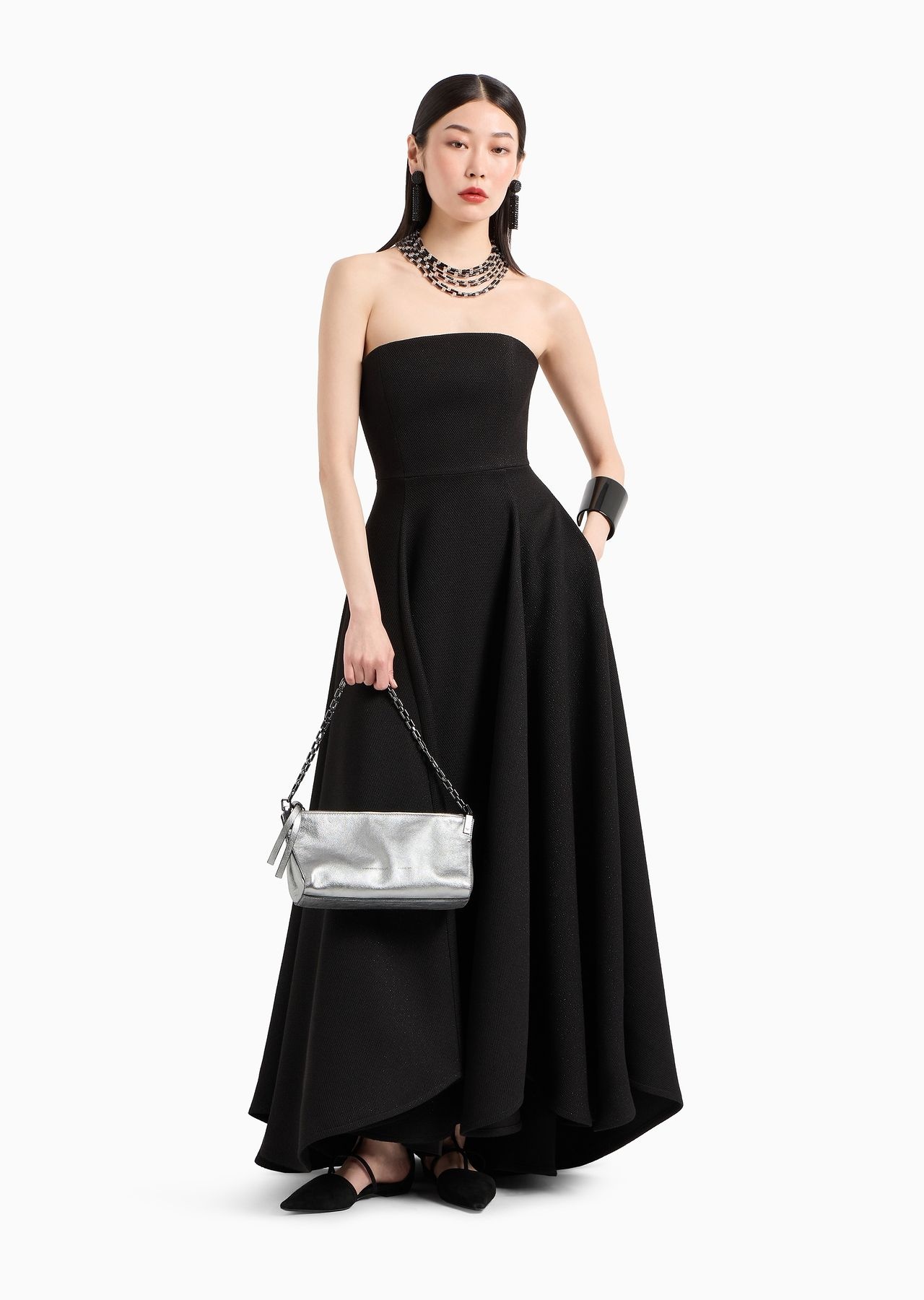 Metallic leather shoulder bag - 6