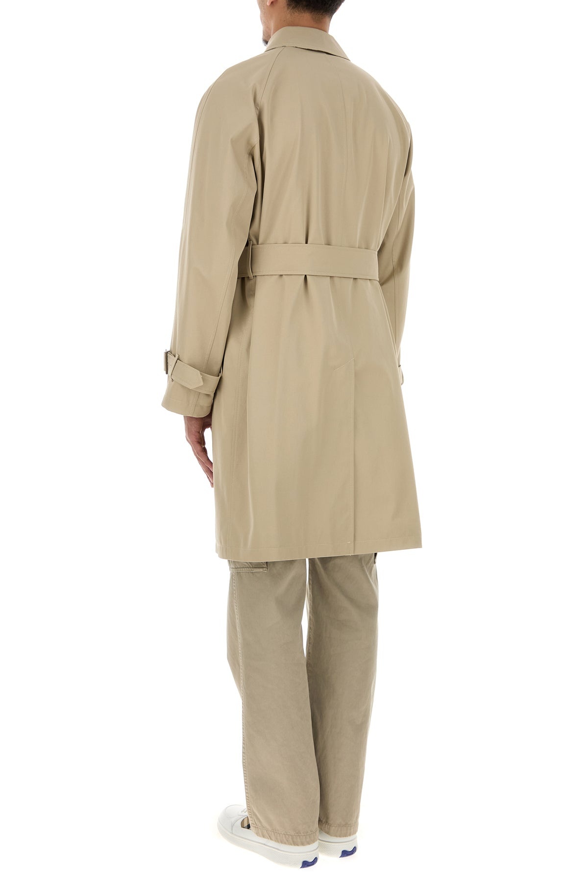 Capuccino gabardine trench coat - 4
