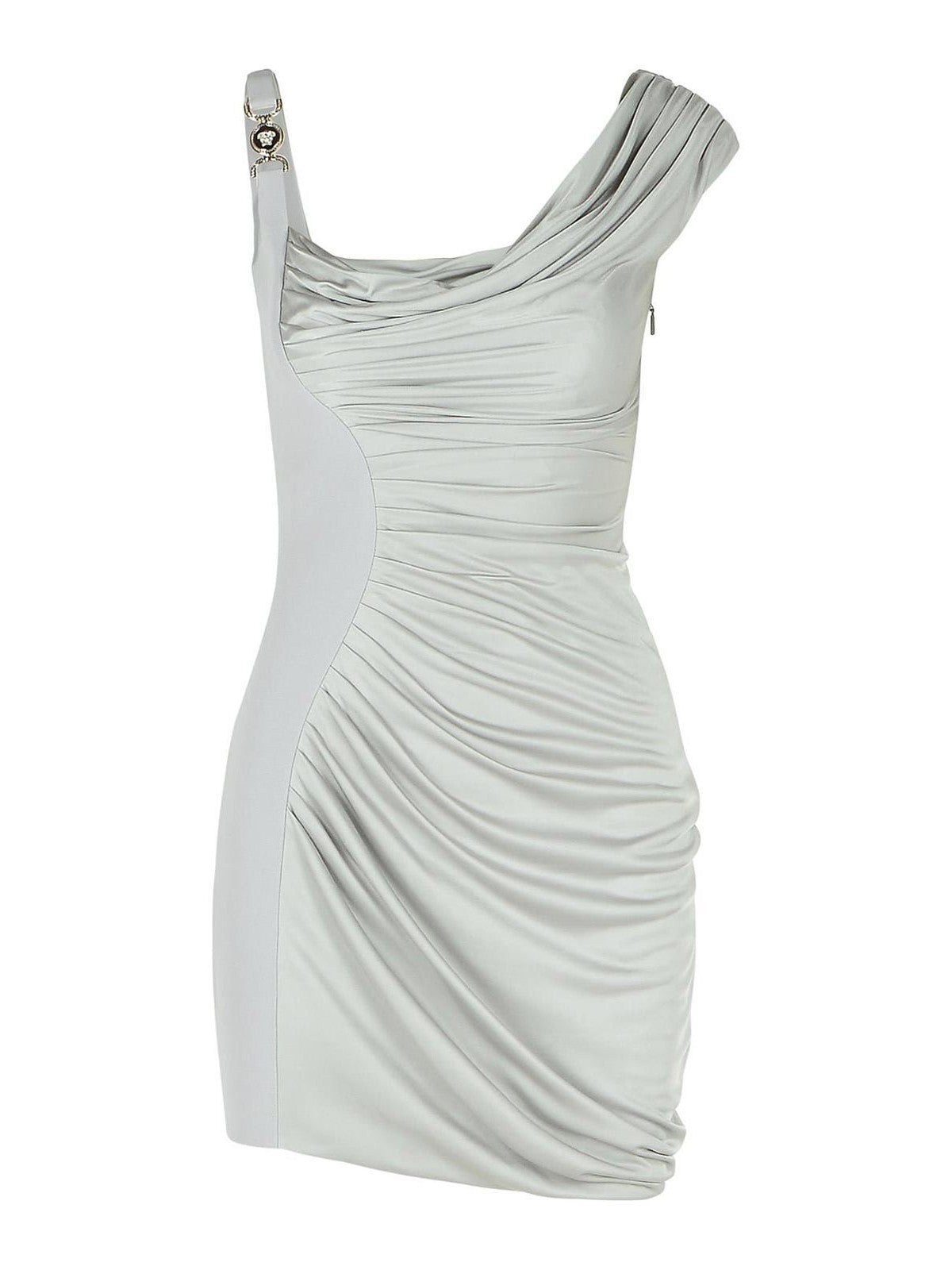 DRAPED ONE SHOULDER MINI DRESS - 1