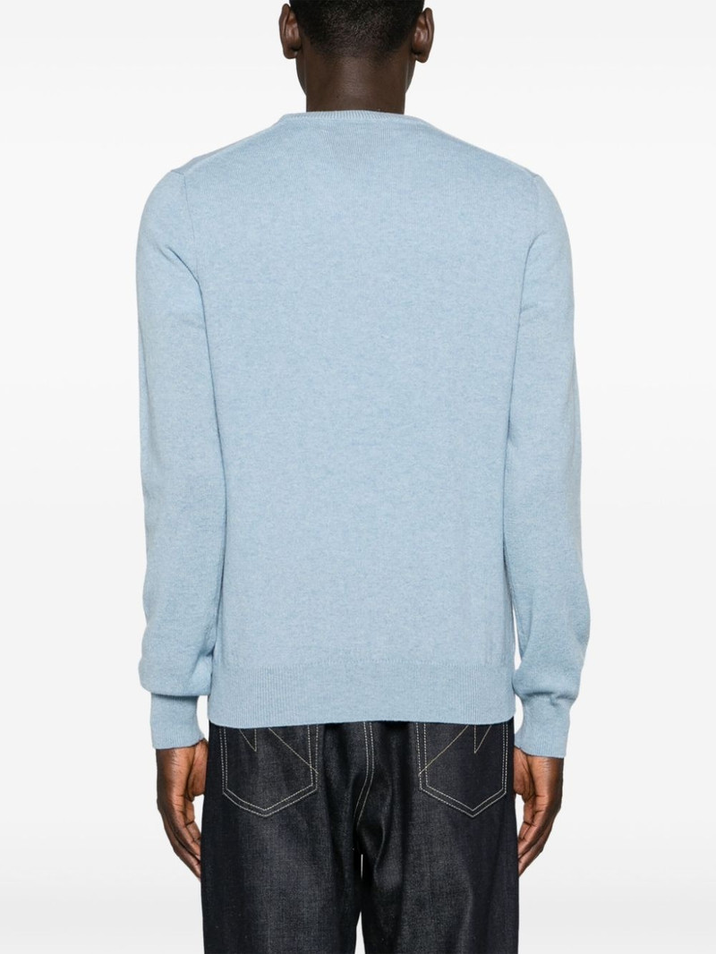logo-appliqué wool jumper 5