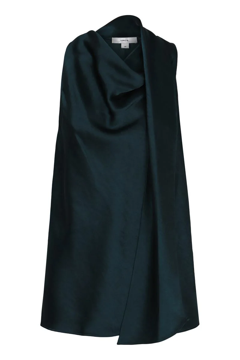 Vince Satin Top With Scarf - 1