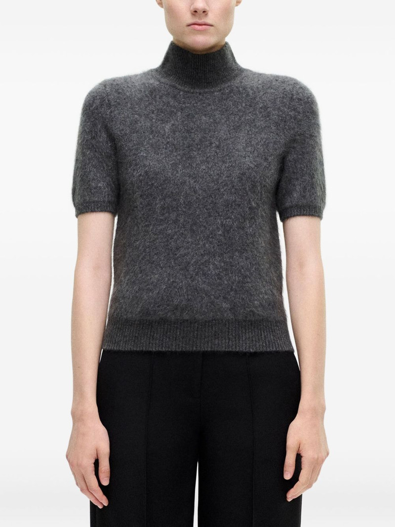 ADAM LIPPES Ari brushed-cashmere mock-neck top outlook