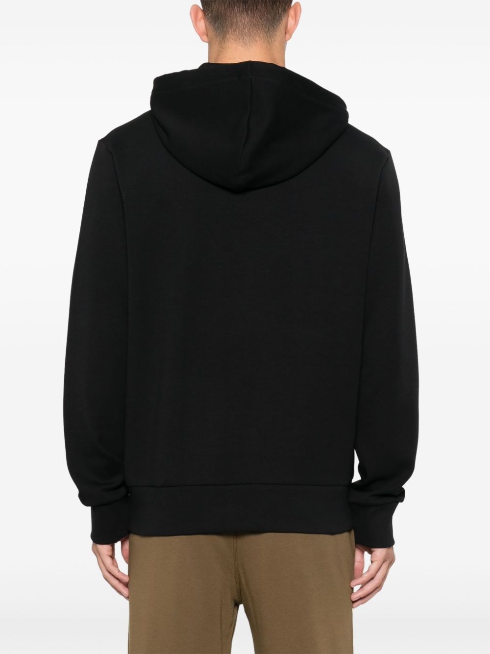 raised logo-detail hoodie - 4