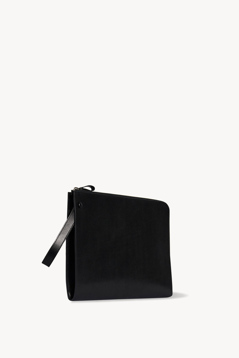 The Row Large Portfolio Wristlet in Leather outlook