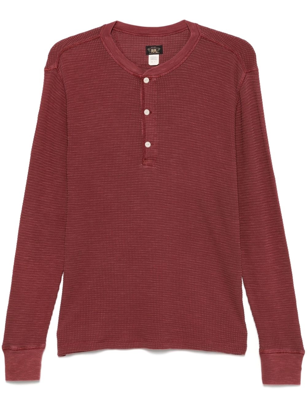 Henley-neck T-shirt - 1